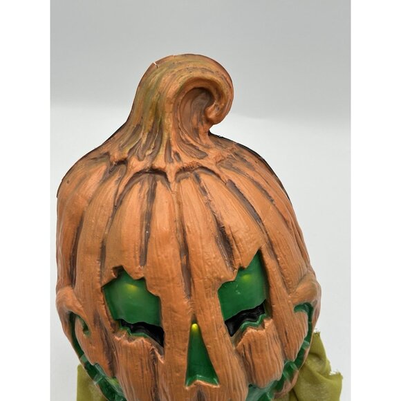 Evil Eyes & Mouth Light Up Pumpkin Horror Mask Halloween Costume Face Mask - Picture 4 of 11